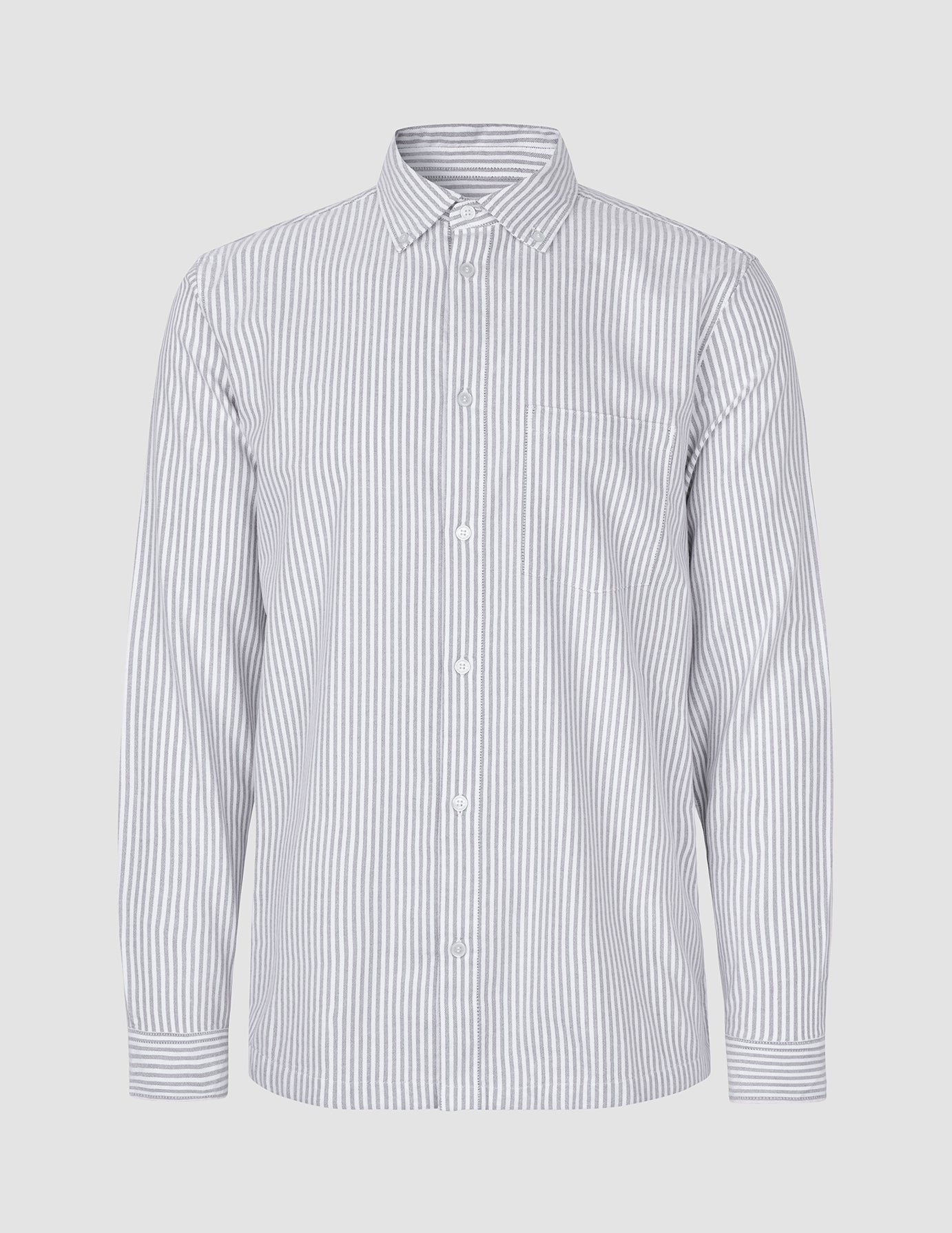 All-Day Oxford Shirt Beige Stripes